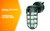 Woods L1707SVBLK Wall Mount Light in Hammered Black Finish Sturdy Die Cast Aluminum Cage; 100 Watt Incandescent; Industrial Design; Suitable for Indoor and Outdoor Use