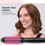 REVLON Silicone Bristle Heated Hair Styling Brush, 1" Barrel, Black/Pink