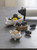 Creative Co-Op Resin Pig Paper Towel Holder in Freestanding Design, Black