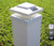 Plastic White 6 x 6 Outdoor 5 LED 78Lumens Solar Post Cap Light Designed to fit on 6x6 Hollow Vinyl/PVC/Plastic or Solid Wood/Composite Posts