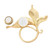 SENFAI Lovely Enamel Flower Magnetic Clip Eyeglass Holder Brooch Custom Jewelry(White 1)