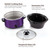 Maxi-Matic MST-275XP Electric Oval Slow Cooker, 2 Qt, Purple