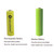 GEILIENERGY Solar Light Batteries AA Size NiCd AA 600mAh 1.2V Rechargeable Battery for Solar Lamp(Pack of 4)