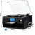 FEKTIK 10-in-1 Bluetooth Turntable with Built-in Speaker, Vinyl Record Player CD Cassette and FM Radio Combo, AUX in USB MP3 Recording Headphone Jack Compact Stereo System for Home