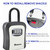 2 Pack Key Lock Box, Waterproof Metal 4 Digits Combination Lockbox with Removable Shackle, Wall Mount Resettable Key Hider, Upgraded Large Password Boxes for Car House Office Apartment Keys-Grey