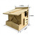 Natural Solid Wood Squirrel House with Feeding Shelf - Handmade Outdoor Nesting Box for Squirrels, Chipmunks & Wildlife - Cozy All-Weather Shelter, Easy Install for Backyard, Tree, or Fence