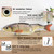 PROAOVAO 7.9inch Big Lure Large Multi Jointed Sea Bass Saltwater Fishing Lures, Big Giant Bass Trout Musky Pike Lures, Crankbait Swimbaits with Treble Hook (Beige)