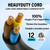 12AWG 1FT Outdoor Extension Cord 15A to 20A Power Adapter Waterproof Cable
