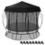 Outdoor Round Trampoline Cover (Tent Only)— 10 FT 12FT 14 Ft Trampoline Tent Sunshade Canopy, 600D Heavy-Duty Oxford Fabric with 16 Fixed Webbing ,Waterproof & UV-Resistant (Black, 10 FT)