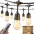 addlon 100FT Outdoor String Lights with Remote Dimmable Waterproof Patio