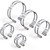 5PCS Exhaust Pipe Tacking Band, 304 Stainless Steel Exhaust Pipe Tacking Band for Tig Welding Fabrication, Welding Tacking Band Clamp for Automotive Exhaust Fabrication (Including 2" 2.5" 3" 3.5" 4")