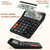 Calculators Desktop, 2026 Upgrade 14 Digit Large Size Calculator with 5-Inch LCD Display and Solar Power, Office Calculator for Desk (Black)