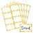 FatySuby Name Tags 200PCS, 2"x 3" Nametags Stickers with Gold Border Adhesive Name Tags Sticker Blank Name Labels for School Office Home, Metallic Gold