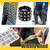 SBYURE 394 Pieces Punk Spikes and Studs Kit 8 Sizes Cone Spikes Screwback Studs Rivets Metal Tree Spikes Studs for Punk Style Clothing Accessories DIY Craft Decoration (Silver)