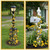 CISDUEO 2 Pcs Artificial Vines for Outdoors Silk Morning Glory Garland 11.5 Ft Hanging Flowers Plants Yellow and White Fake Petunias Vines for Indoor Home Decor Wall Fence Mantle Stairway Mailbox