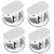 YuGtcen 4PCS Suction Cup Handle, Shower Glass Door Suction Cup Pull, No Drilling Removable Knob for Sliding Door Cabinet Drawer Toilet Seat Cover (Silver)