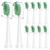 Toothbrush Replacement Heads Compatible with TAO Clean Sonic Electric Toothbrush - Daily Care Whitening Brush Heads Compatible with Taoclean, White