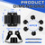 Lewtemi 6 Pcs Hockey Stick Wall Mount, Hockey Stick Holder, Black