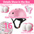Kids Bike Helmet Set CPSC Certified Pink Ages 2-8 with Stickers