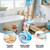 Moukeren Set of 3 Beach Bath Towels, Decorative Sea Towels for Bathroom