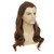 Tseses Long Brown Curly Wavy Wigs for Men Mullet Wig Natural Rocker Heat Resistant Synthetic Fiber Hair for Cosplay Funny Halloween Costume