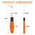 Paver Removal Tool, Extra Long Handle Paver Puller Tool with Anti-Slip Grip, Heavy Duty for Lifting Concrete Pavers, Stones, Bricks & Tiles (Orange)