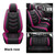 NYPKLO Comfortable Leather Auto Car Seat Covers Front & Rear Seat Protector Fit Sedan SUV 5 Seats Full Set Universal Fit (Black and Rose, Full Set)