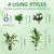 10-Pack Stackable Plant Stakes for Monstera, Pothos & Climbing Plants