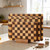 Checkered Cutting Board Set, 3-Piece Wood Checkerboard Cutting Boards for Kitchen with Stand, Chopping Board Set with Juice Groove & Handle for Meat, Vegetables, Cheese & Serving