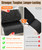 PHIXBEAR 4in Upgraded Industrial-Strength Hook and Loop Tape for Sofa Cushions, Extra-Wide Heavy-Duty Self-Adhesive Strips, Keeps Couch Cushions Securely in Place, Indoor & Outdoor Use, Black 7ft