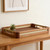 DyPinYise Acacia Wood Serving Tray with Handles, Decorative Wooden Tray for Ottoman, Coffee Table, Rectangular Tray Decor for Living Room, Bedroom, Kitchen, Breakfast in Bed