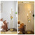 Stepeak Modern Gold Floor Lamps for Living Room, Bubble Crystal Floor Lamp with Shelves, Built-in LED Lights, Brass Standing Lamps with Foot Switch, Corner Tall Floor Lamp for Bedroom, House Decor