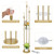 Stepeak Modern Gold Floor Lamps for Living Room, Bubble Crystal Floor Lamp with Shelves, Built-in LED Lights, Brass Standing Lamps with Foot Switch, Corner Tall Floor Lamp for Bedroom, House Decor