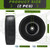 2 Pcs 4.10/3.50-4" 10 Inch Flat Free Solid Rubber Tire and Wheel with 5/8" 3/4 &1/2 Axle Bore Hole, 2.2" Offset Hub replacement for Hand Truck, Wheelbarrow, gorilla cart, Garden wagon Cart