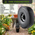 2 Pcs 4.10/3.50-4" 10 Inch Flat Free Solid Rubber Tire and Wheel with 5/8" 3/4 &1/2 Axle Bore Hole, 2.2" Offset Hub replacement for Hand Truck, Wheelbarrow, gorilla cart, Garden wagon Cart