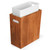 FAAYUCK 3 Gallon Wood Trash Can, Solid Wooden Trash Can with Plastic Liner, Handmade Slim Small Trash Can with Handle Fits Narrow Spaces, Decorative Wastebasket for Bathroom, Bedroom, Office, Kitchen