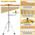 SOCROTO 36-Bar Chimes Percussion, Musical Chimes Instrument Single-Row Wind Chimes with Cymbals 2.5-4FT Height Adjustable Musical Percussion for Orchestras Yoga Choirs Class Church