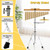 SOCROTO 36-Bar Chimes Percussion, Musical Chimes Instrument Single-Row Wind Chimes with Cymbals 2.5-4FT Height Adjustable Musical Percussion for Orchestras Yoga Choirs Class Church