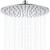 RALANDA 10 Inch Round Rain Shower Head, Ultra-Thin 304 Stainless Steel, Chrome Finish