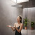 RALANDA 10 Inch Round Rain Shower Head, Ultra-Thin 304 Stainless Steel, Chrome Finish