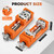 SakerNeo Fractal Vise, Self-Adjusting Drill Press Bench Vice (Orange)