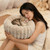 Mini Dog Bed for Very Small Dogs & Cats Washable, Fluffy Round Extra Small Kitten Beds for Indoor Kittens, Ultra-Soft Tiny Puppy Cat Donut Bed for Cozy Sleep, Beige, 16 x 16 x 3.5 Inch