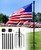 DUPKEV 8FT In Ground Flag Pole for Outside House, Rust-Proof (Black)