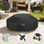 AKEfit Octagon Picnic Table Cover,Waterproof Patio Picnic Table Cover for 6-8 Seat Outdoor Table & Chair,Black All-Weather Protection Material,93" Dia x 30" H