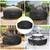 AKEfit Octagon Picnic Table Cover,Waterproof Patio Picnic Table Cover for 6-8 Seat Outdoor Table & Chair,Black All-Weather Protection Material,93" Dia x 30" H