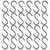 24 Pack 2.2 Inch Black S Hooks for Hanging Heavy Duty S Shaped Stainless Steel Hooks for Ornaments, Plants, Pots, Jewelry, Pans, Cups, Bags, Towels