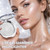 Pearl White Silver Face Highlighter Makeup, Soft Moonlight Shimmer Icy Glow Cream Nose Highlighter Palette, Glitter Sparkly Diamond High-Pigment Blendable Waterproof Face, Eye & Body Highlighter