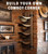 Cowboy Hat Rack 4-Pack Dual Arm Metal Wall Mount for Wide Brim Hats Rustic