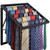 Wall Mounted Tie Rack Organizer, Metal Tie Rack Holds Up to 58 Ties, Adjustable Angle Tie Holder for Closet,Tie Organizer Wall Mounted, Suitable for Ties, Scarves and Belts Organization (Black)