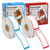 1000 Freezer Labels with Dispenser, 1" x 3", Removable, Red/Blue